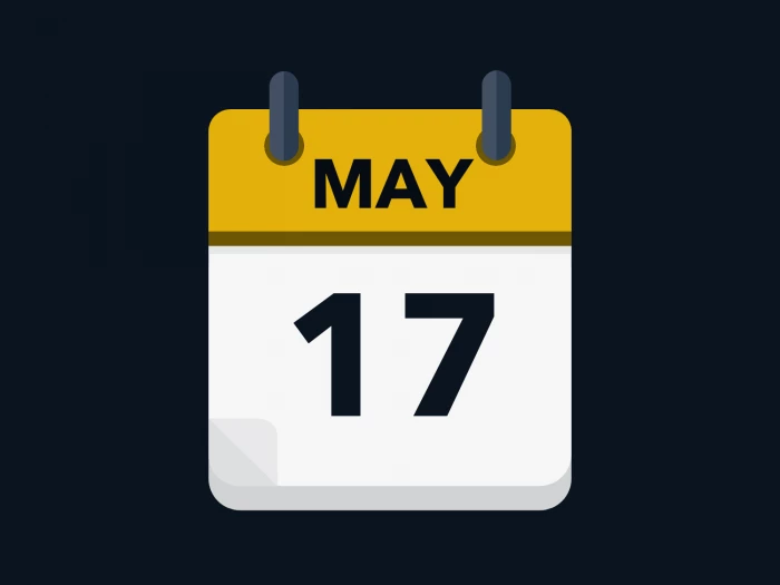 Calendar icon showing 17th May