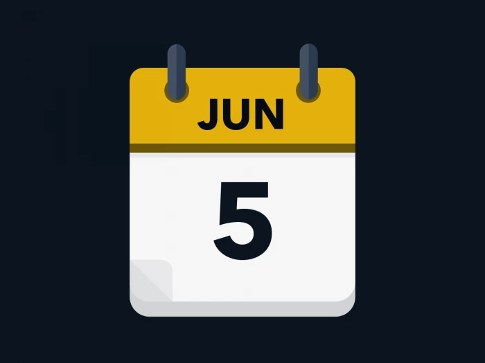 Calendar icon showing 5th June
