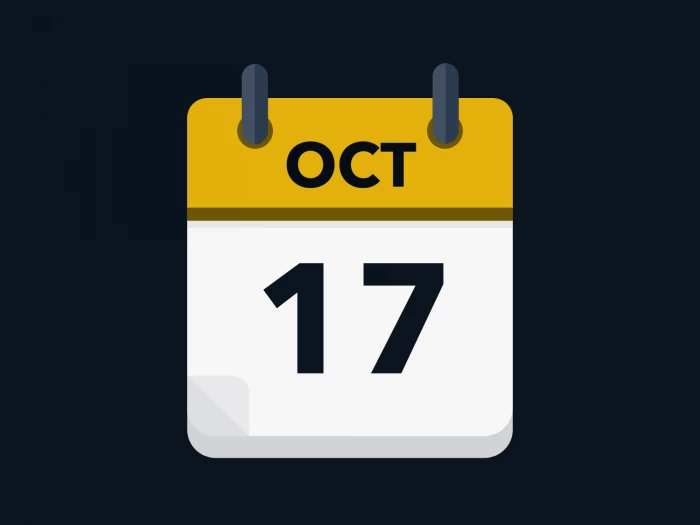 Calendar icon showing 17th October