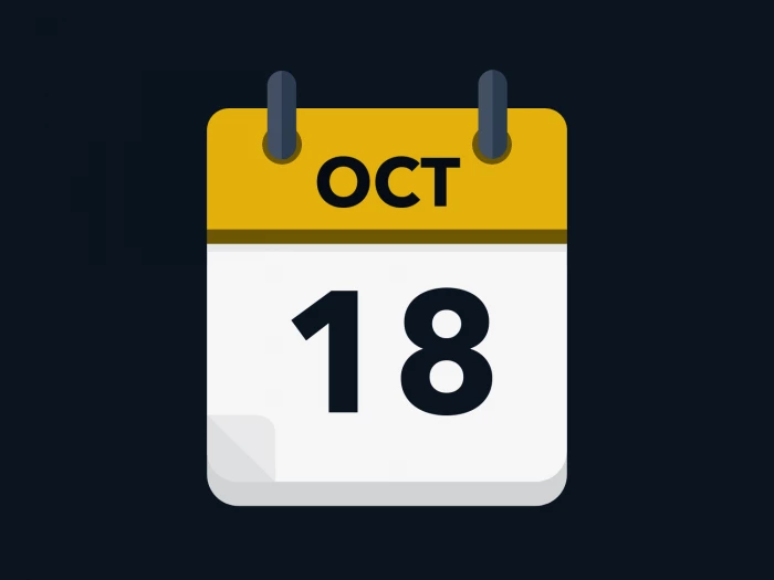 Calendar icon showing 18th October