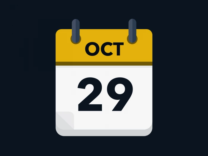 Calendar icon showing 29th October