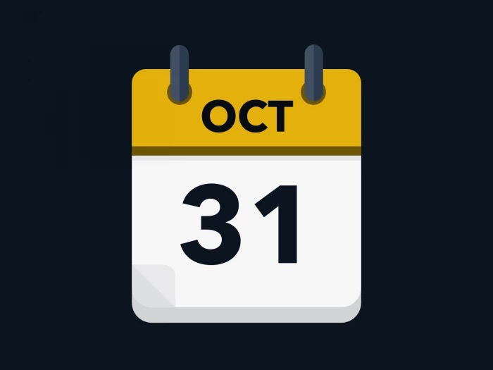 Calendar icon showing 31st October