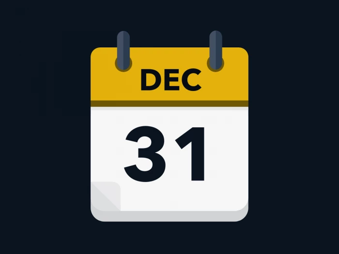 Calendar icon showing 31st December